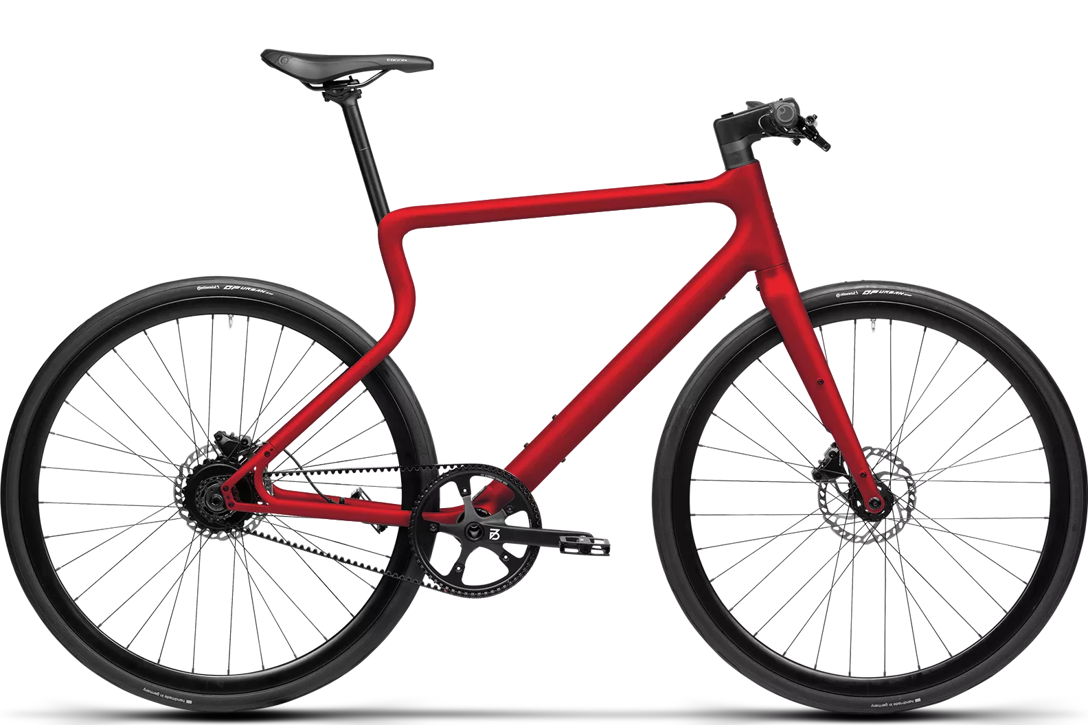 Freigestelltes Bild vom Urban E-Bike Stadtfuchs Oxid Rot